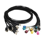 USB Male to 4Pin HSD Code A/B/C/D/G/H/J/K/Z Male Connector LVDS Cable Car Head Unit Control Screen RCC NAC Cable HSD to USB