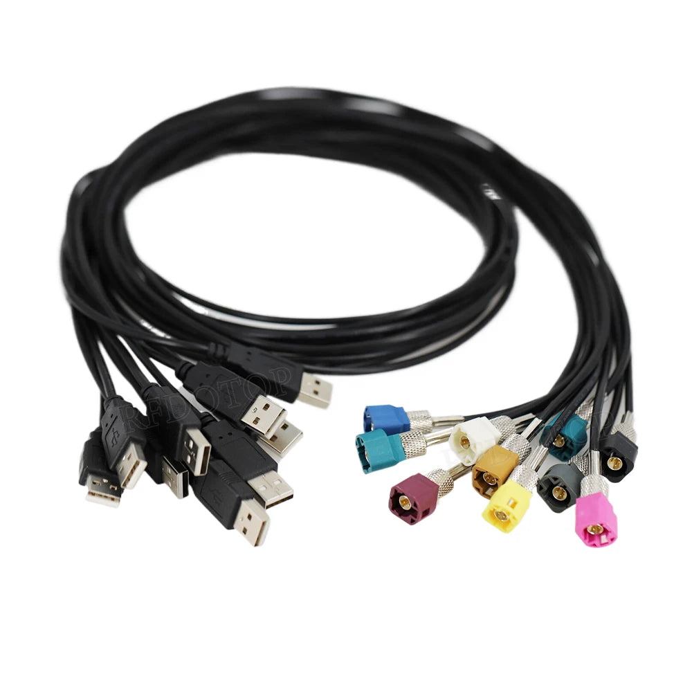 USB Male to 4Pin HSD Code A/B/C/D/G/H/J/K/Z Male Connector LVDS Cable Car Head Unit Control Screen RCC NAC Cable HSD to USB