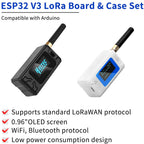 1 Set Heltec ESP32 LoRa V3 Module Board SX1262 CP2102 Meshtastic LoRaWAN IoT Node With 915 MHz Antenna Protect Case