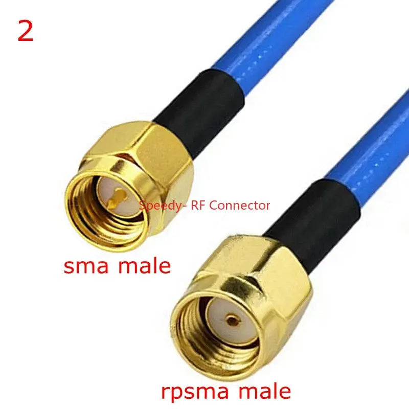 RG405 Coax Cable SMA To SMA Male Female Connector RPSMA To SMA Right Angle Crimp for RG405 High Frequency Test 50ohm Fast Brass
