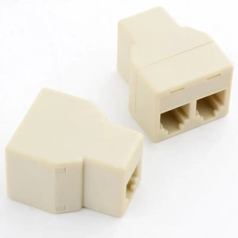 RJ45 Network Cable Splitter One in Two Connector Network Three-Way Head Data Splitter for Ethernet Cable Connection