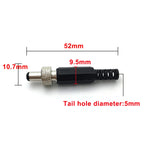 2-10PCS 5.5MMx2.1MM/2.5mm Screw Locking DC Power Connector Female Plug & Metal Panel Mount Socket Locable Secure Standard Plug