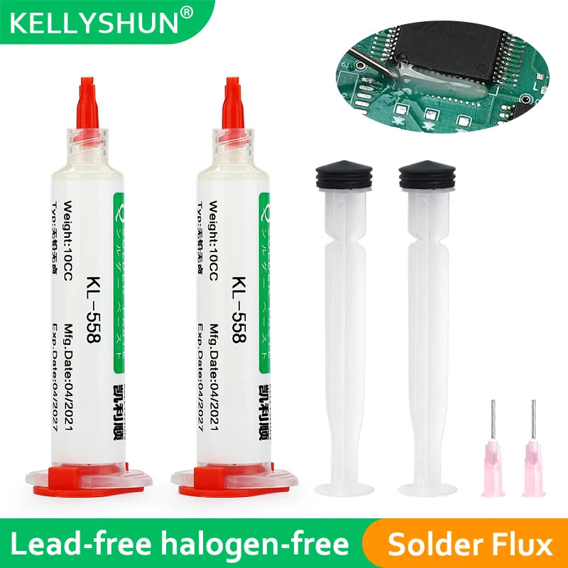 Flux NC559 KL558 Flux Syringe for Soldering Paste 10cc No Clean Original Welding Flux Soldering for Electronics Repair