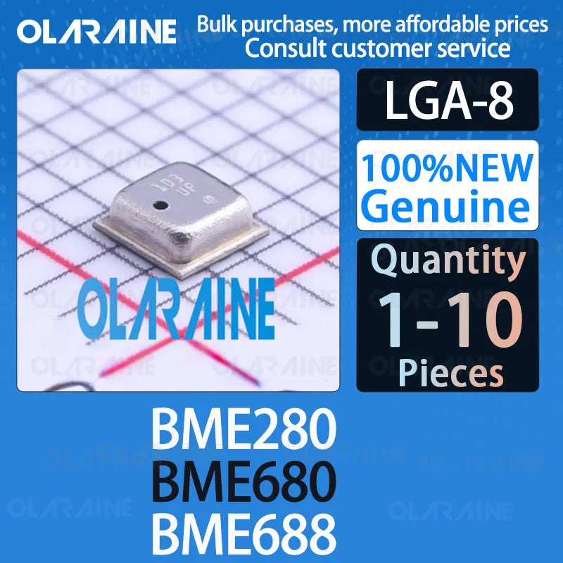 1/5/10Pcs 100%New Original BME280 BME680 BME688 LGA-8 Air quality sensors Operating supply voltage 1.71 V to 3.6 V IC chip