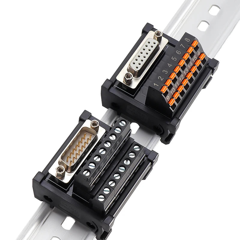 ENMG Direct Insertion 8A 300V DB9 Serial Terminal Block 9 pole 15db25 37 44 50 78 pin male female terminal block rail type D-SUB