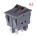 RK1-23 Oil Heater Switch ON/OFF  Rocker Switch 250V/16A With Double Buttons 1Pcs