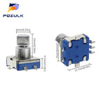 5PCS EC11 Rotary Encoder Code Switch With Push Button30 Position 360 Degree Infinite Rotation SMD 5Pin Plum Shaft