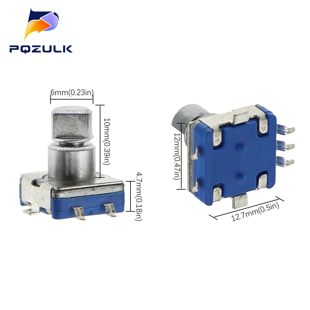 5PCS EC11 Rotary Encoder Code Switch With Push Button30 Position 360 Degree Infinite Rotation SMD 5Pin Plum Shaft