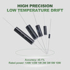 1Pcs Bwl-3W5W10W0.1% High Precision Resistor 0.005-10K Ohm Low Temperature Coefficient Wirewound Sampling Resistor