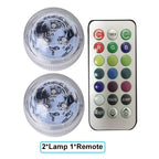 RGB Submersible Lights Remote Control Underwater Led Light Battery Operated Night Lamp For Halloween Vase Wedding Party Decor