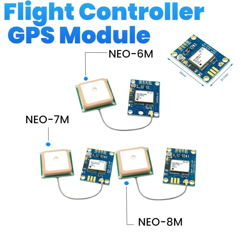GY‑NEO‑6M/7M/8M V2 GPS Module With Antenna EEPROM MWC APM2.5 Flight Control GPS Positioning Module