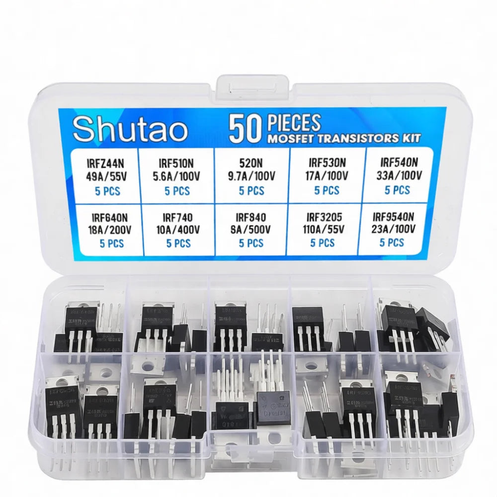 Transistor Assortment To220 Mosfet Irfz44n Irf510n Irf540n Irf3 Power Switching Component Electric Hardware Repair Project Parts