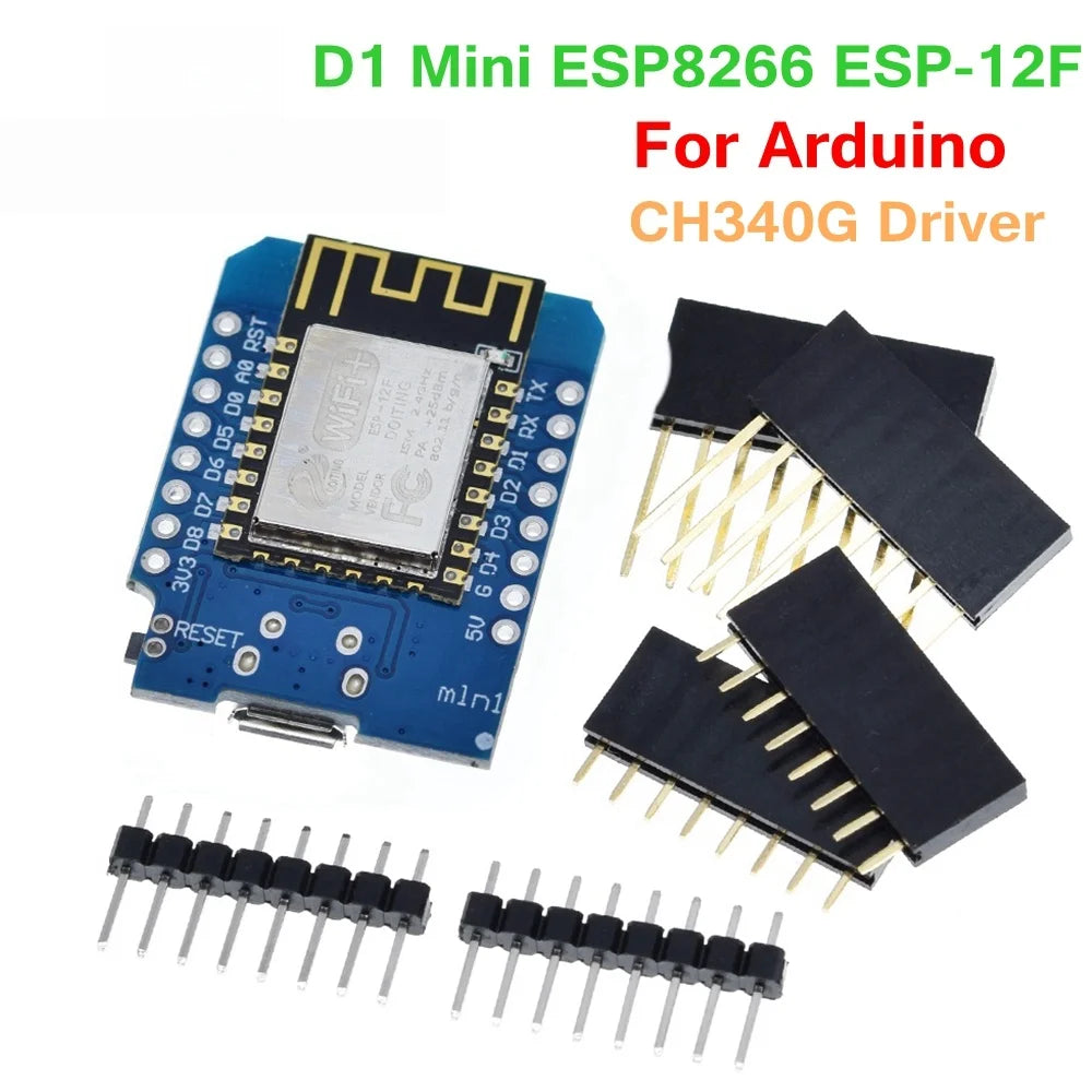 1-10pcs ESP8266 D1 Mini WIFI Development Board ESP-12F Wemos D1 Mini Nodemcu Lua Iot Board 3.3V Met Pins TYPE-C/Micro USB XZG