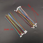 10Pcs Mini JST 1.25mm Pitch MX1.25 2/3/4/5/6/8 Pins Single-ended / Same Direction Female to Female Plugs Wires Connector 28AWG