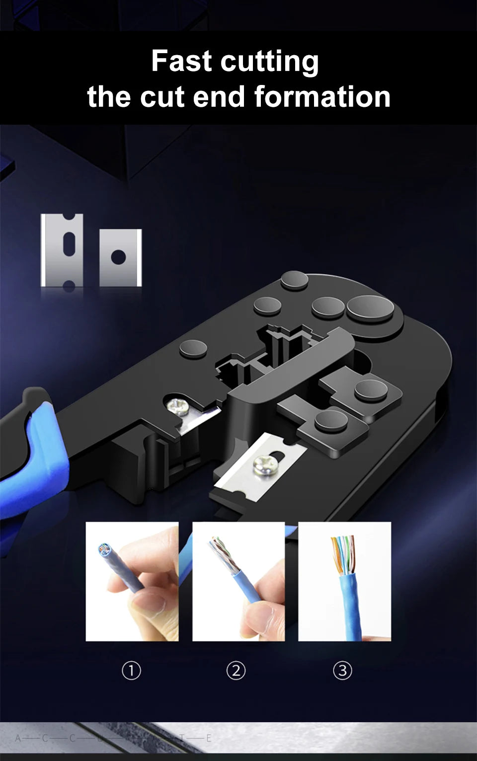 RJ45 Crimper RJ11  Tool Ethernet Network LAN Cable  Cutter Stripper Plier for 6P 8P RJ11 RJ12 Network Plier