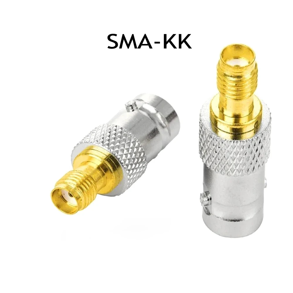 2PCS SMA Male to BNC Female + SMA Female to BNC Male RF Coaxial Adapter Connector for WiFi Antenna Radio Ham Walkie Talkie