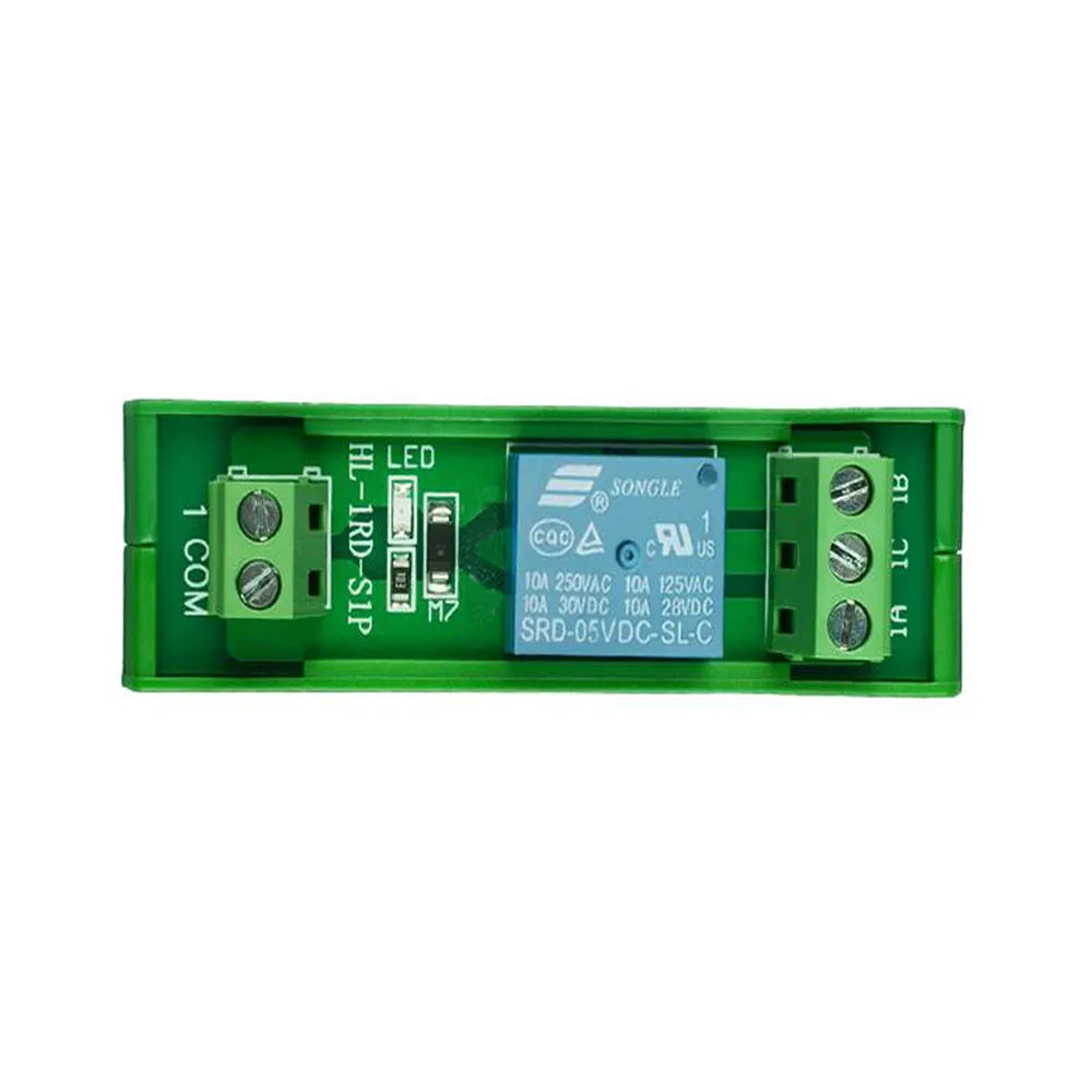 DIN Rail Mount Relay Board 5V 12V 24V 1 Channels Relay Module SRD-05VDC-SL-C SRD-12VDC-SL-C SRD-24VDC-SL-C 10A DC 1NO 1NC Relay