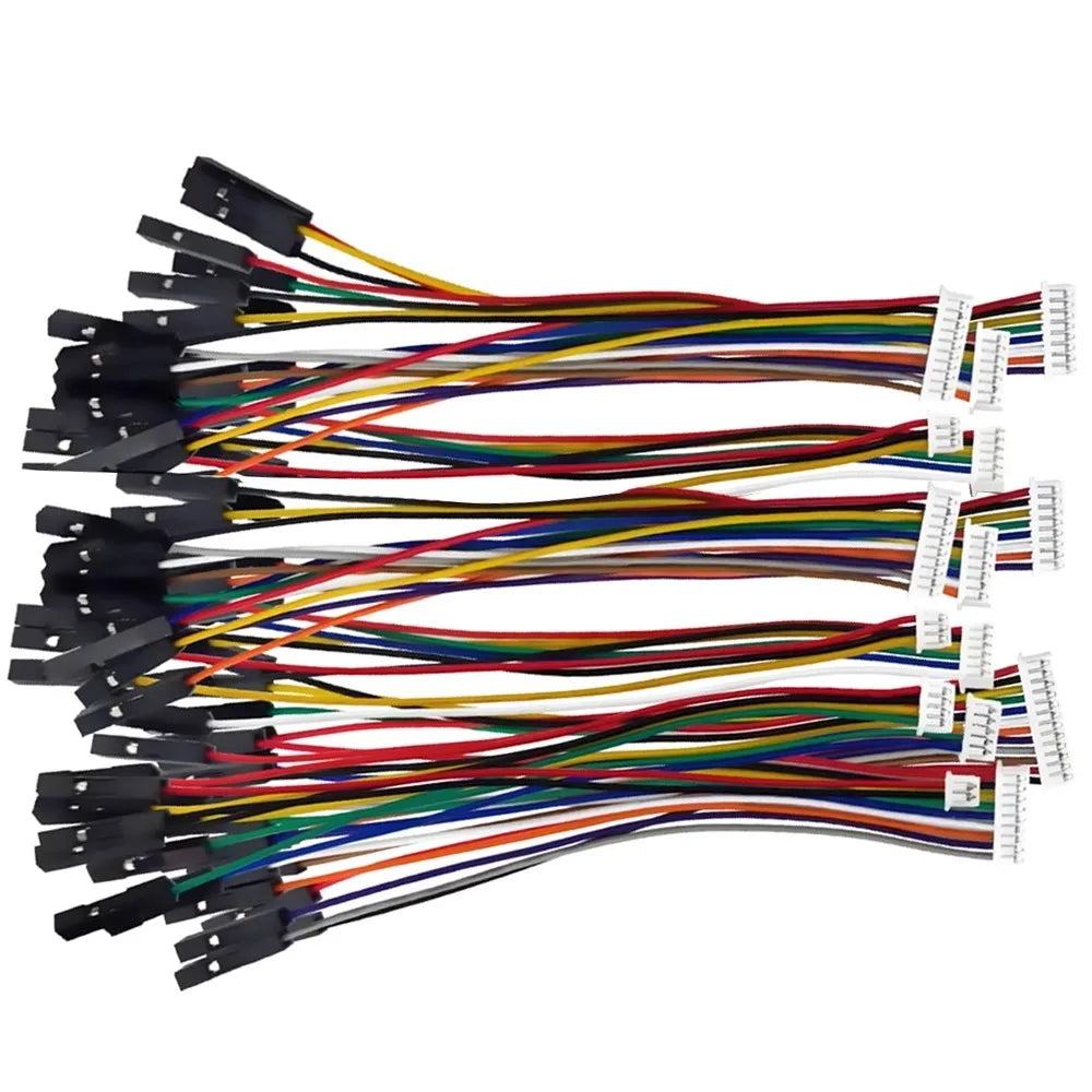 5PCS XH2.54/PH2.0/HY2.0/ZH1.5/MX1.25/SH1.0 To Dupont Line Cable 1P Female 2/3/4/5/6/P 20CM 26AWG 28AWG Jumper Wire