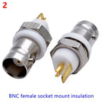 2-10Pcs Q9 BNC Male Female Socket Mount Welding Insulation Solder Connector Chassis Panel Mount Antenna Coax Fast Delivery Brass