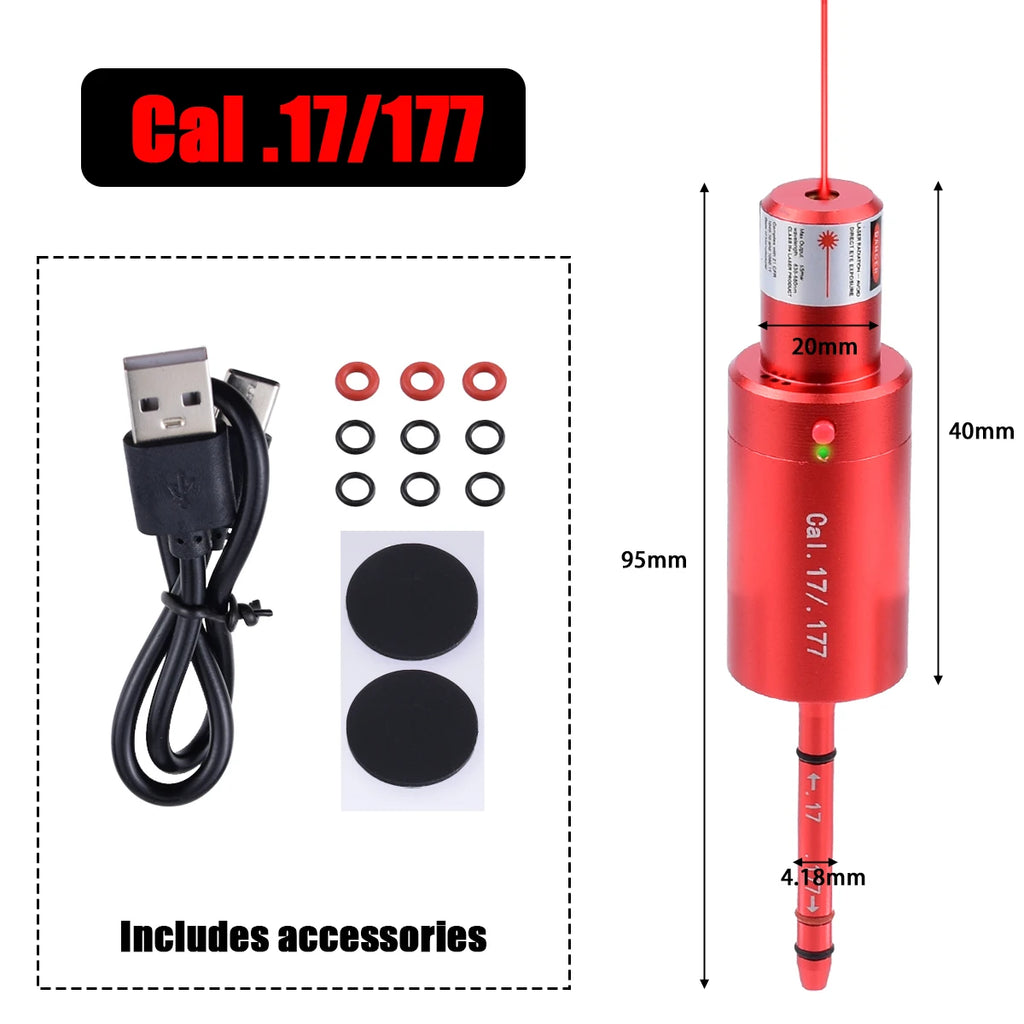 9mm 38SPL 22LR 12GA CAL177 7mm 6.5mm Training Bullet Bore Sight Voice Controlled Laser Dual-purpose for Training and Calibration