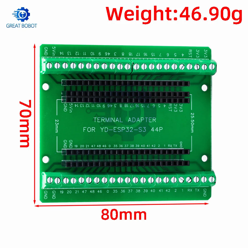 ESP32-S3 Development Board with Expansion Adapter Kit, IPEX 2.4 GHz Wi-Fi and Bluetooth Module, MCU ESP32-S3WROOM-1 N16R8