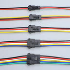 JCD 2/3/4/5/6 Pin LED Strip JST SM Connector Male or Female Adapter Plug Connector Terminal with 20CM 22AWG Wire for Light Strip