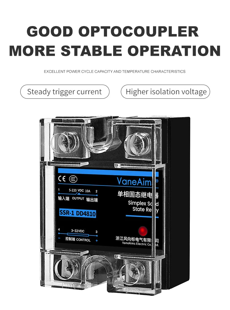 SSR-40DD DD SSR 10A 25A 40A 60A 80A 100A 120A DC control DC Solid State Relay Module for PID Temperature Control