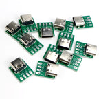 TYPE-C USB 3.1 Type-C Connector Test PCB Board Plate Adapter Socket For Data Line Wire Cable Transfer