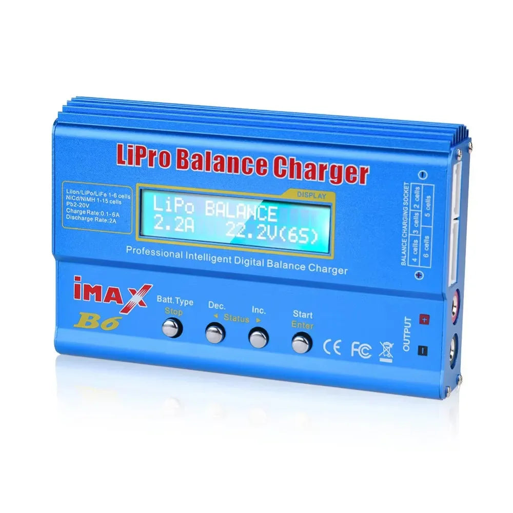 IMAX B6 80W Battery Charger Lipo NiMh Li-ion Ni-Cd Digital Lipro Balance Charger Discharger 1-6S for RC FPV Drone Airplane Car