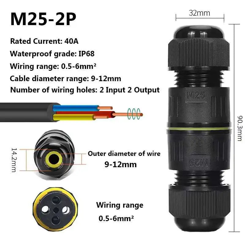 1PC IP68 Waterproof Quick Electrical Wire Connector 2 3 4 Pin Solderless LED Lamp Cable Wiring Outdoor Rainproof Terminal Blocks