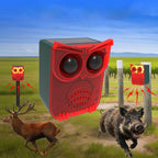 Solar Outdoor Motion Sensor Alarm Dog Barking&Gunshot Sound Home Security Alarm Animal Repeller Loud Noise Maker for Yard Garden