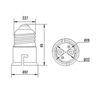 2pcs B22 To E27 Lampholder Adapter Fireproof Screw E27 To Bayonet B22 LED Lamps Corn Bulb Light Socket Adaptor