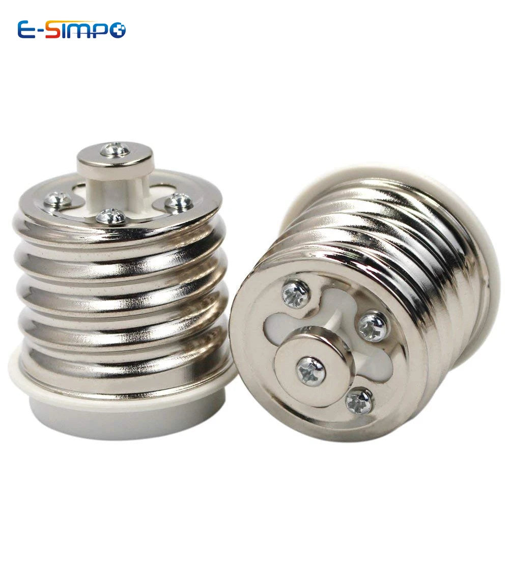 E27 To E40, E40 TO E27 Porcelain High Temperature Resistant Plastic Lampholder LED CFL Halogen Light Socket Bulb Base Adapter