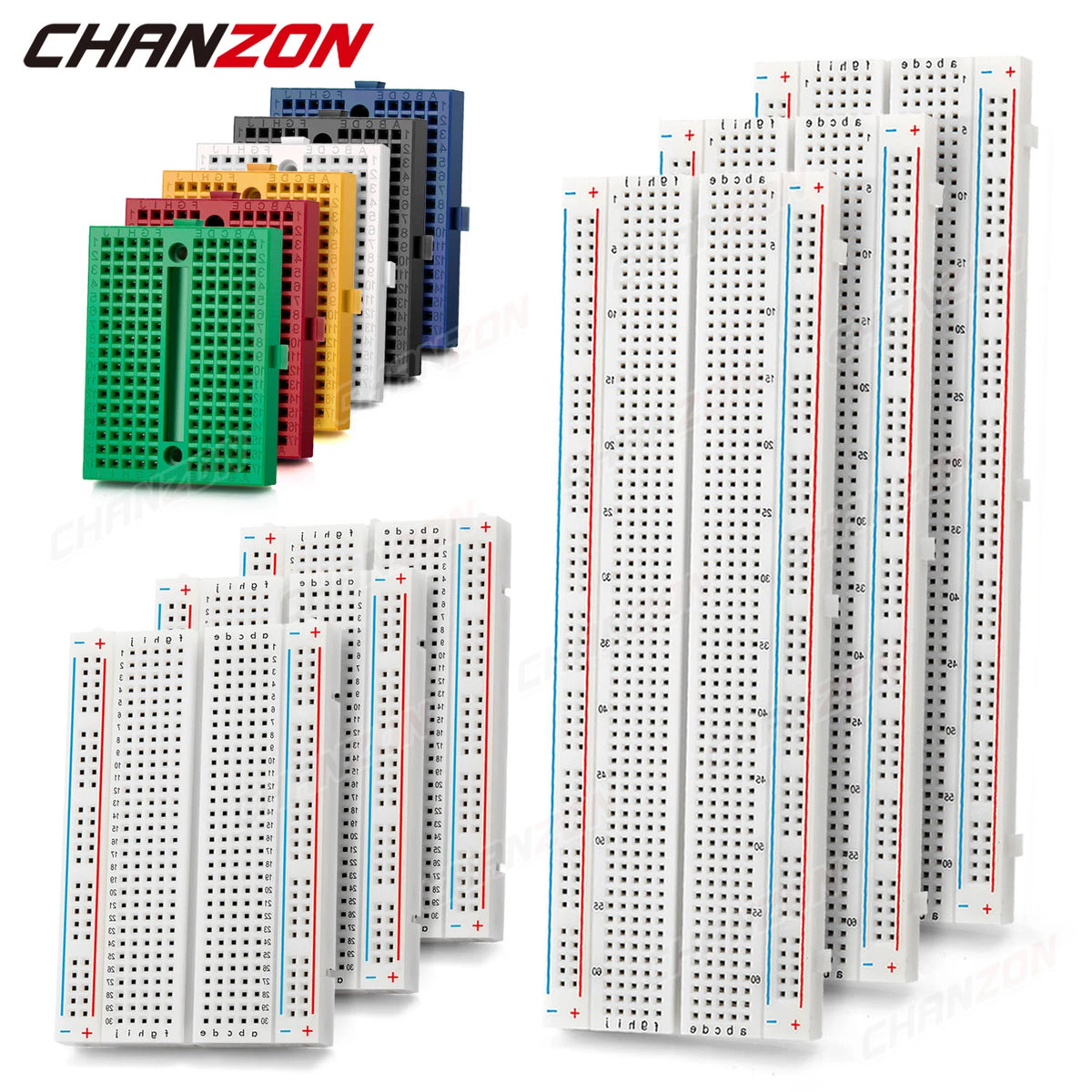 1-6pcs Breadboard kit 170/400/830 Tie Points Solderless Prototype Kit Universal PCB Bread Board Raspberry rasp Pi Project