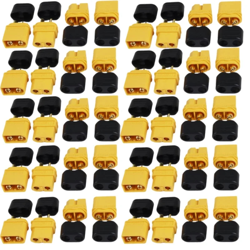 10 Pairs XT60H (XT60 Upgrade) Connectors XT60H Male Female Bullet Connectors Plugs with Sheath for Lithium Battery RC Planes Car