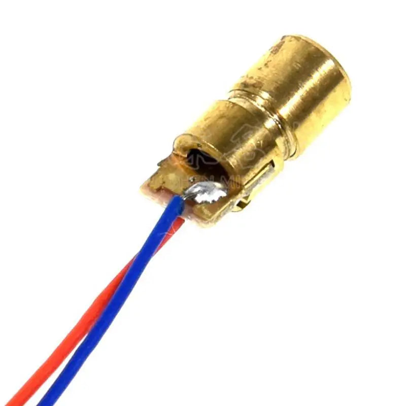 Latest 10pcs Adjustable Mini Laser Pointer Diode RED Dot Laser Diod Circuit 3V/5V 5mW 650nm Module Pointer Sight Copper Head