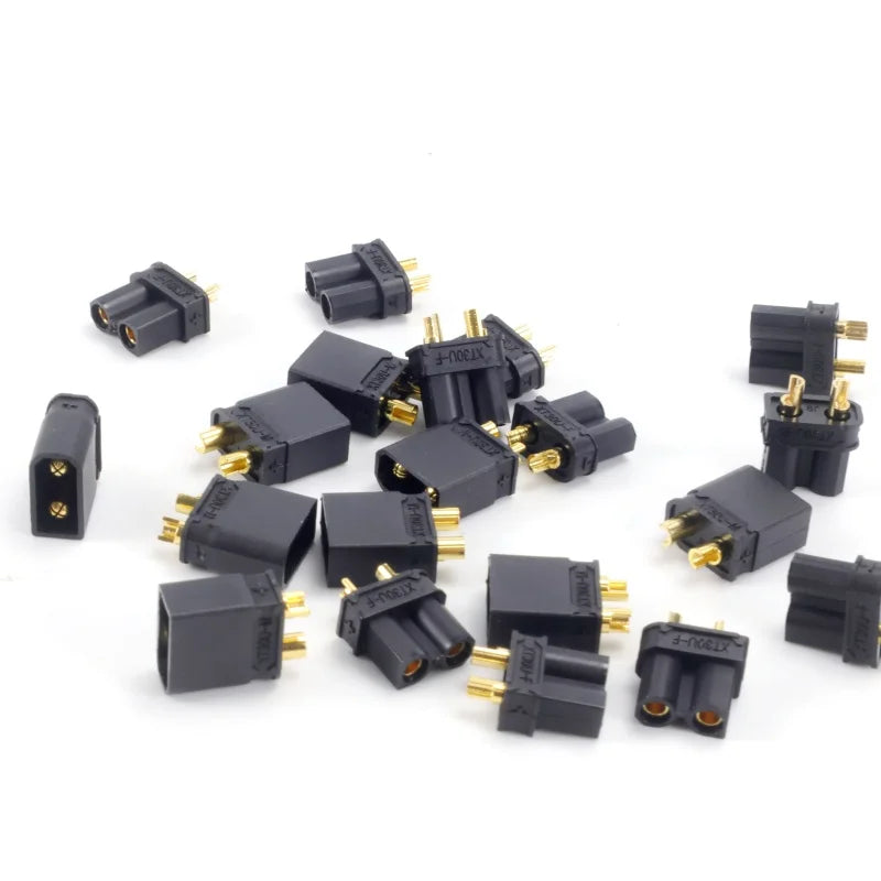 5/10/15 Pairs of XT30-U Male and Female Bullet Connectors; with Heat Shrink Tubing; Power Battery Plug for RC Lithium Batteries