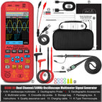 BSIDE 4-IN-1 Handheld Oscilloscope Digital Multimeter+Function Signal Generator Dual Channel O7:25MHz/O9:50MHz Current Tester