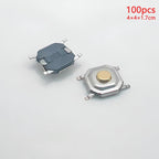 100pcs Tactile Switches 5.2x5.2 Smd Push Button 4*4*1.5mm/1.6/1.7/1.8/1.9/2/2.5/3/3.5/4/4.5/5/6/7/8/9 12V Copper Head Self-reset