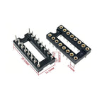 5PCS DIP-8 DIP14 DIP16 DIP18 DIP20 DIP24 DIP28 DIP32 DIP40 PIN Round IC SOCKET  Round Hole DIP IC Sockets Adaptor Solder Type