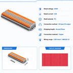 2P-30P Lever Electrical Wire Connector Terminal Block Electrical Cable Connectors Wire Terminals 1 In 1 Out Screw Mount 600V 32A