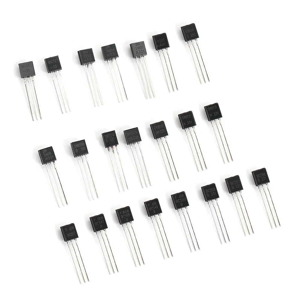 200PCS/Box Transistor Assorted Kit 2N2222 2N3904 2N3906 BC337 BC547 BC557 S8050 S8550 10 values PNP NPN Transistors Triode TO92