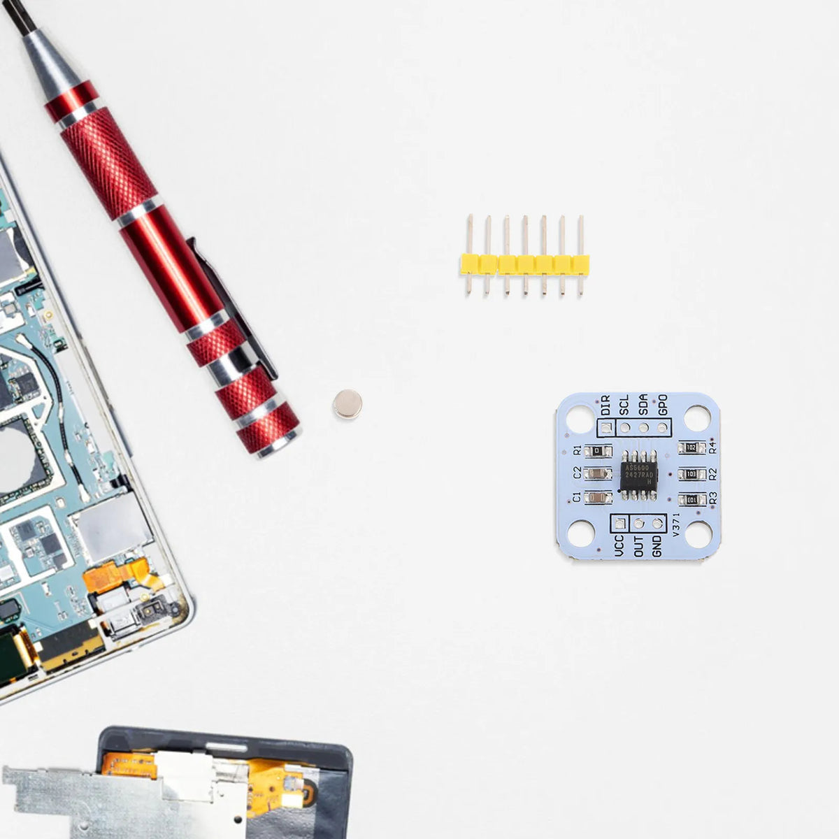 4Pcs Magnetic Encoder Angle Measurement Sensor Module High Precision Accurate Data for Mechanical Equipment Position Control