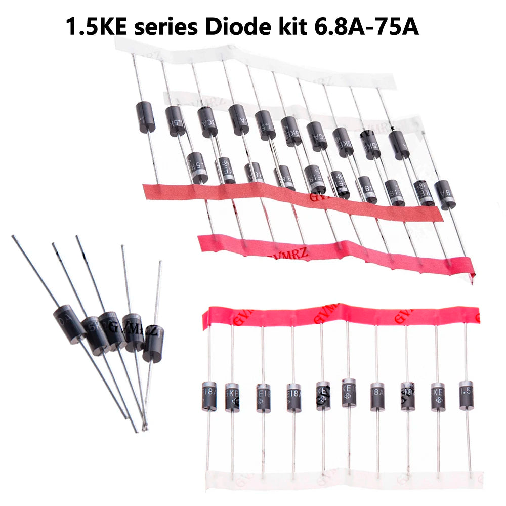 6.8A-75A 1.5KE 18CA 400CA 36A 39A 18A TVS Diode 1.5KE series Diode kit 6.8A 12A 15A 20A 24A 27A 30A 51A 75A