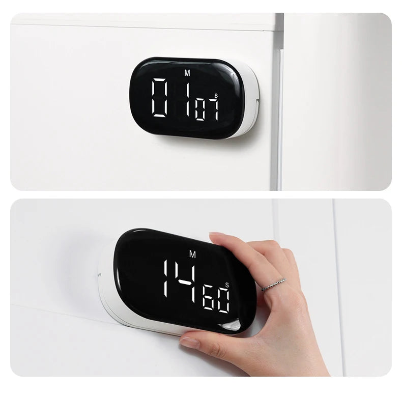 LED Digital Kitchen Timer Multifunctional Multifunctional Big Digit Clock Alarm Countdown Plastic Material