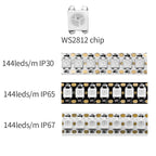 1-5M 144Leds/m WS2812B WS2813 WS2815 Led Strips 5050RGB Programmable Colored Running Flowing Led Strip Lights Led Ribbon DC5-12v