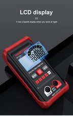 Smart Digital Multimeter Mini Voltmeter Ammeter High-precision Multimeter Auto Ranging AC DC Voltage Meter Tester with Backlight