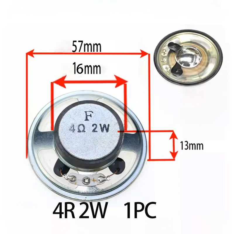 1PCS  4-Inch Diameter 102mm Square 60mm4/8 Ohm 10w Transparent Waterproof Speaker 4/8 Ohm 3w Diameter 57mm Speaker