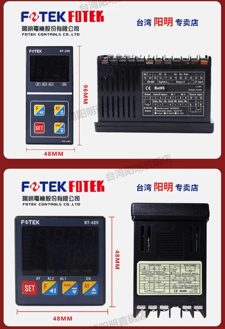 FOTEK NT-72RE NT-72VE NT-72LE NT-72RE-RS NT-72VE-RS NT-72LE-RS NT-72VE-MA Intelligent Temperature Controller