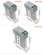 OMCH DIN Rail Solid State Relay SSR With Heatsink 10A 25A 40A 60A 80A 100A 120A DC-AC DC-DC AC-AC Single Phase Control